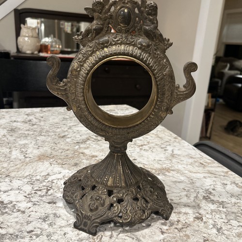 Antique brass clock case - antique,