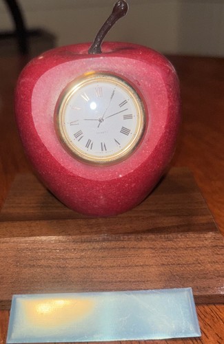 Engravable apple clocks marble - clocks,