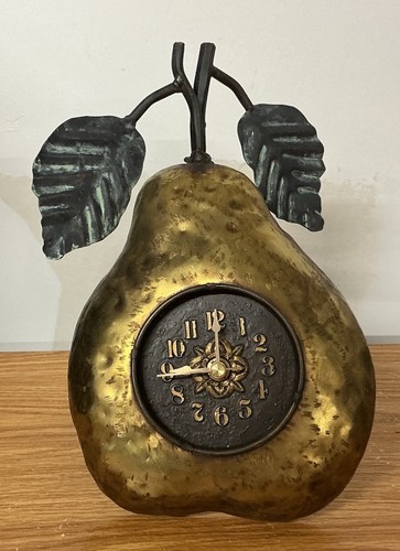 Vintage pear clock brass with - vintage,